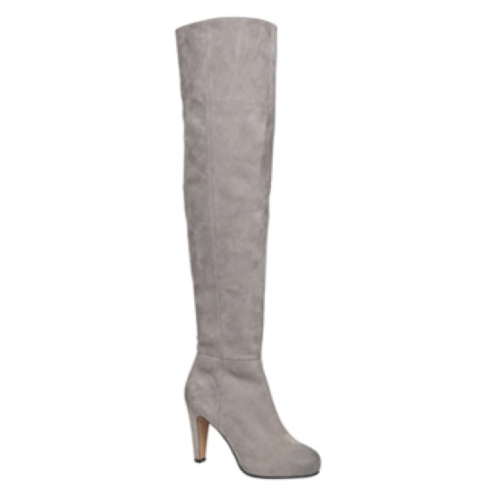 ALDO Bannari grey gray suede OTK knee boots 7 NEVER WORN